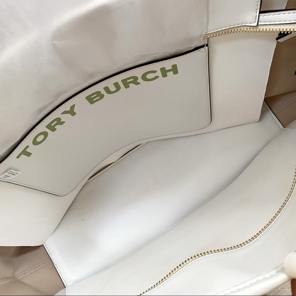 NEW Tory Burch T Monogram Floral Vine Top-Zip Tote Bag - Picture 7 of 9